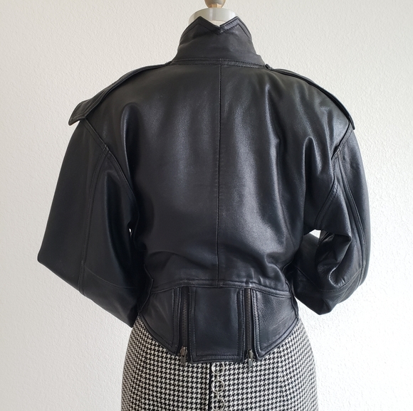 Vintage 80s LA Roxx Black Motorcycle Jacket - Picture 5 of 7